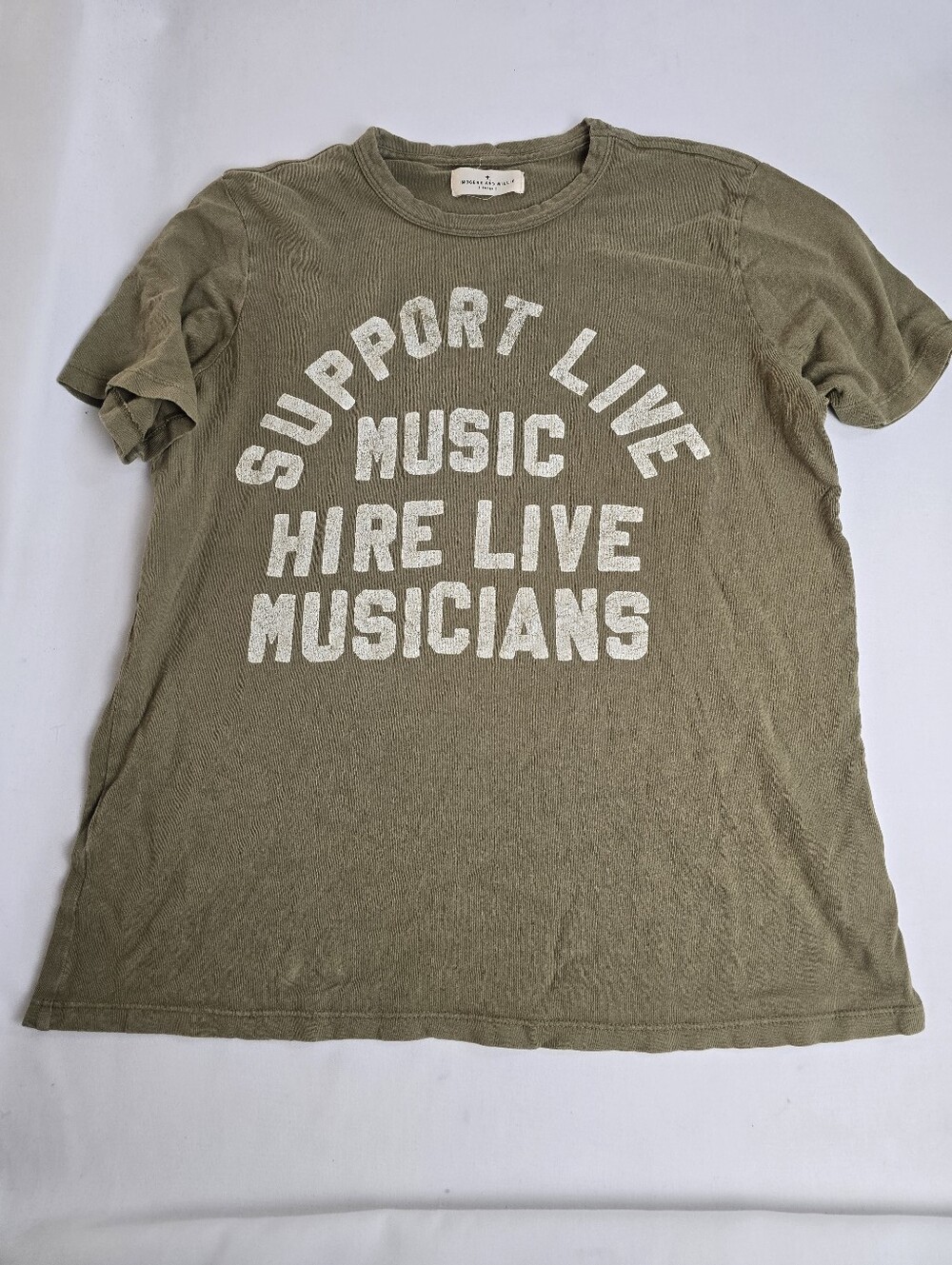 Imogene + Willie x Gibson Support Live Music Graphic T-Shirt Large Unisex